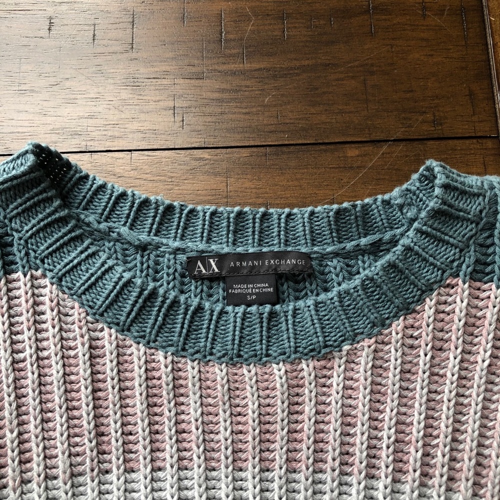 Armani Exchange Color Block Knit Pullover Sweater - Picture 4 of 9
